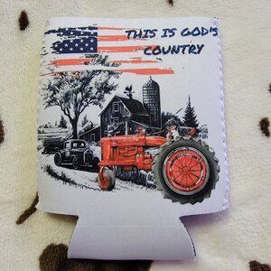 5 Pack This Is Gods Country 12OZ Can Cooler Drink Koozie